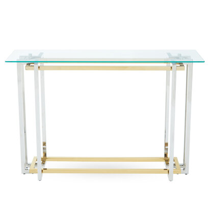 Elino Silver and Gold Console Table