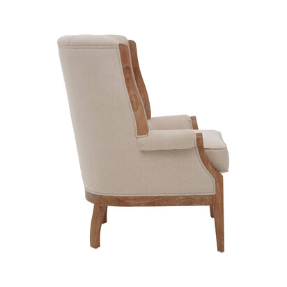 Cabra Cream Chair with Tufted Back