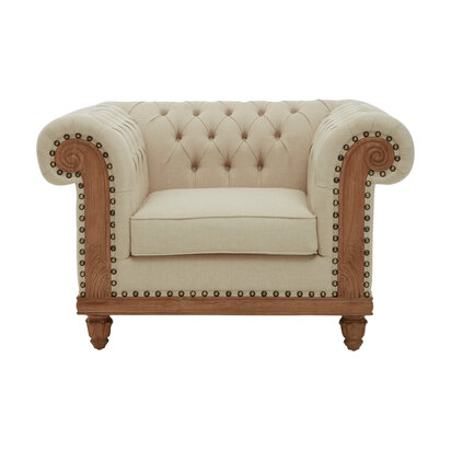 Cabra Chesterfield Cream Armchair