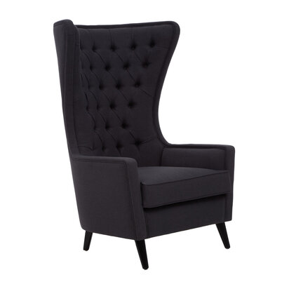 Cala Black Tufted Highback Chair
