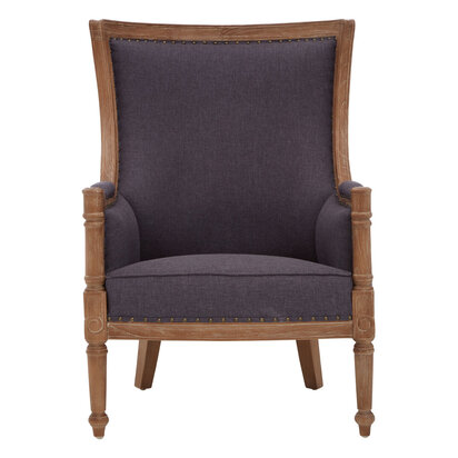 Cabra Graphite Grey Fabric Armchair