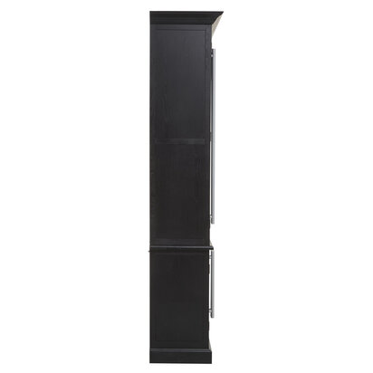 Cleumere Black Oak Wood Tall Cabinet