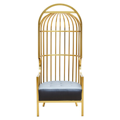 Greohurst Brushed Gold Dome Cage Chair