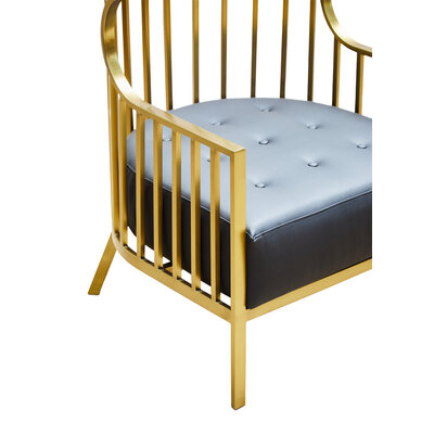 Greohurst Brushed Gold Dome Cage Chair