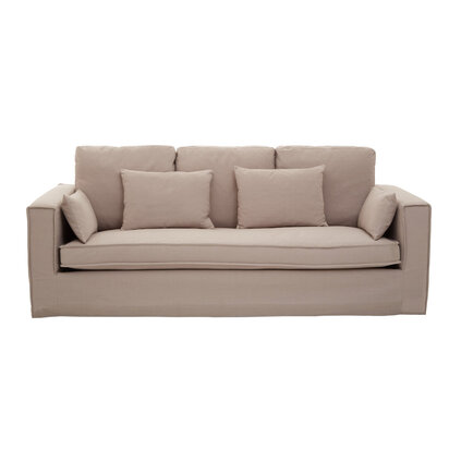 Menton 3 Seat Grey Fabric Sofa