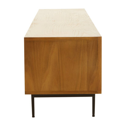 Grermere Natural Finish Carved Media Unit