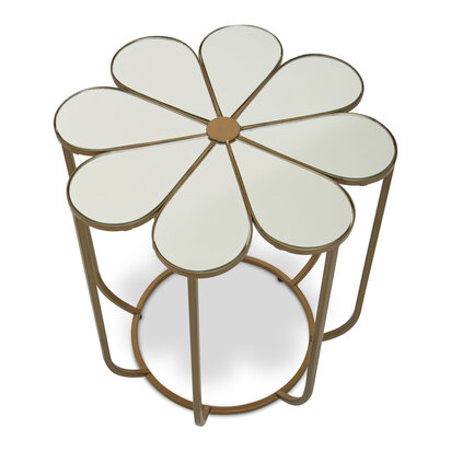 Briendale Petal Side Table With Marble Top