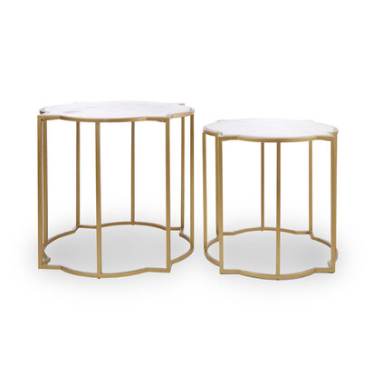 Rabia Set Of 2 Tables With Marble Top