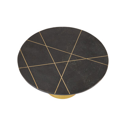 Briendale Coffee Table With Black Marble Top