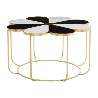 Jodie Black And White Top Petal Shape Table