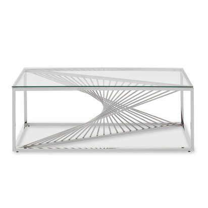 Greinham Coffee Table With Silver Finish Frame
