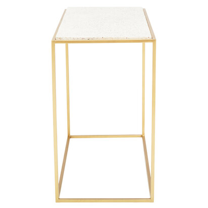 Soleyana Marble and Gold Finish Console Table