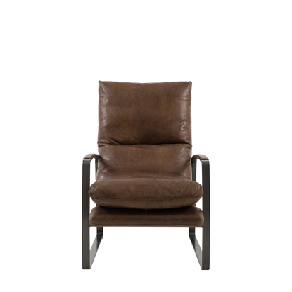 Brentstone Lounger Brown Leather