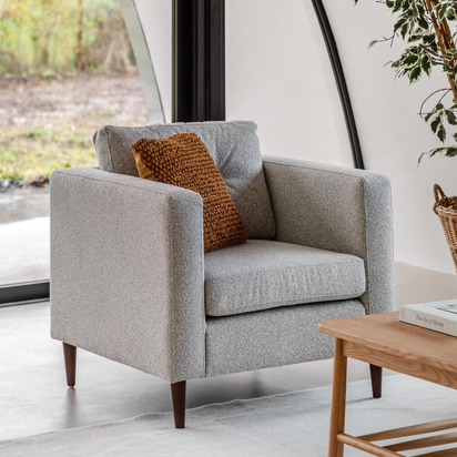 Rutland Armchair Light Grey 840x860x840mm
