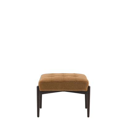 Crandale Footstool Ochre Faux Sheepskin