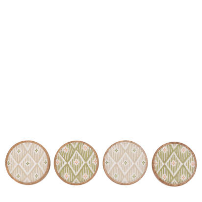 Brindle Wooden Coasters Set of 4