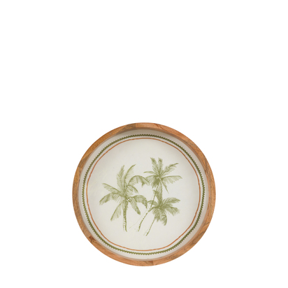 Studio Palm Wooden Round Serving Tray