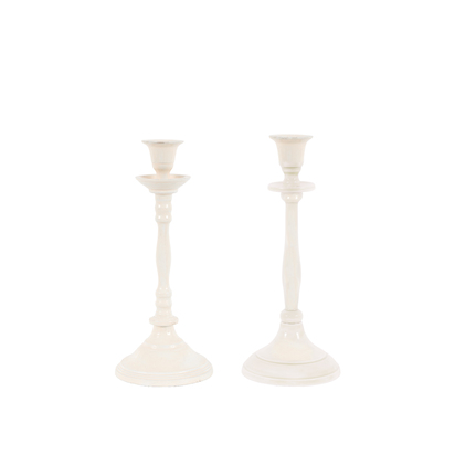 Thea Candlesticks Cream Set of 2
