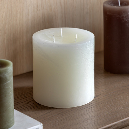 Marden Candle Rustic White  - Large
