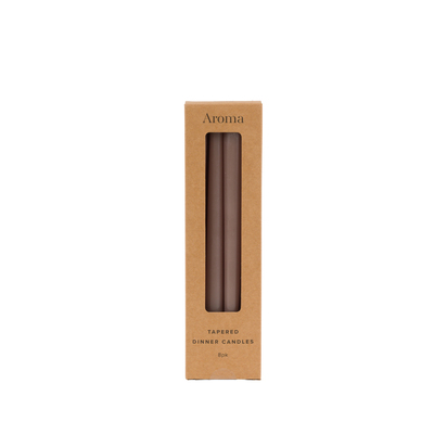 Aster Dinner Candles Taupe (8pk)