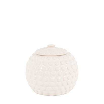 Windsor Beaded Trinket Jar White 155x155x140mm  - Small