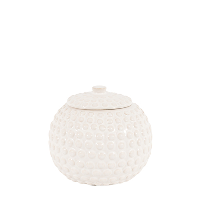 Windsor Beaded Trinket Jar White 205x205x185mm  - Large