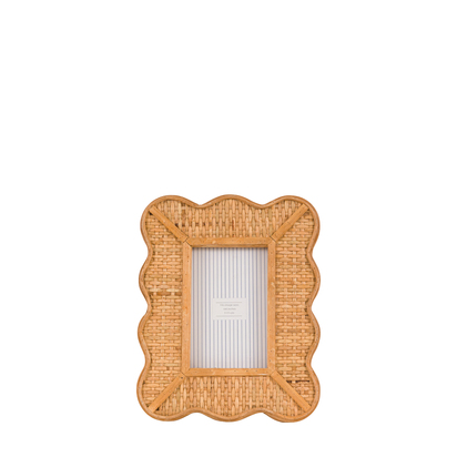Larkford Rattan Photo Frame 6x4in  - 6X4"