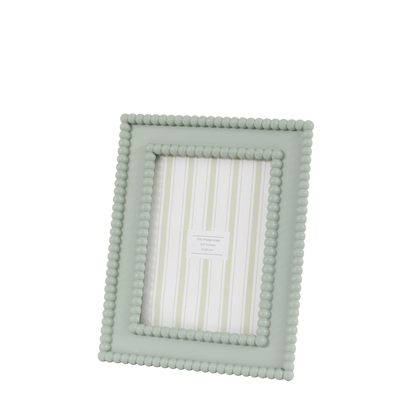 Elmdale Beaded Photo Frame 7x5in Sage  - 7X5"