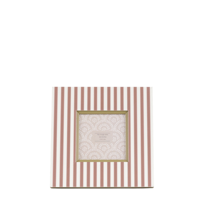Studio Stripe Photo Frame Olive & Fawn 4x4in (2pk)  - 4X4"