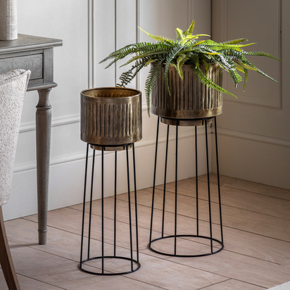 Studio Elda Planters Gold Set of 2