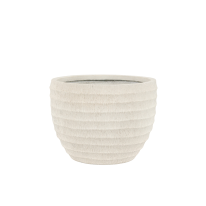 Pembrey Ridged Outdoor Planter White