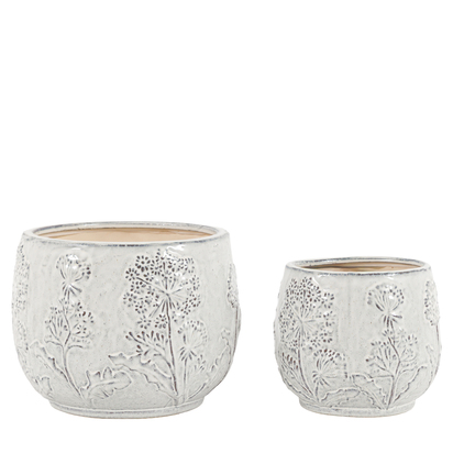 Rivington Floral Planter Set of 2
