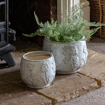 Rivington Floral Planter Set of 2