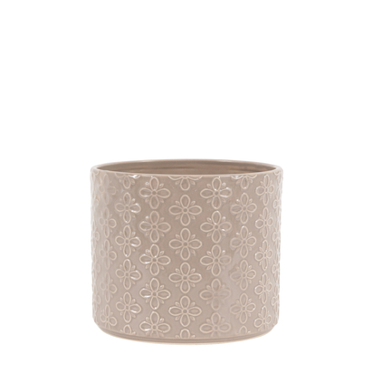 Marden Embossed Planter Grey