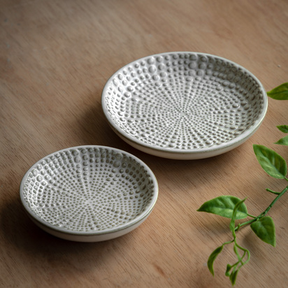 Studio Brea Beaded Trinket Tray Set of 2