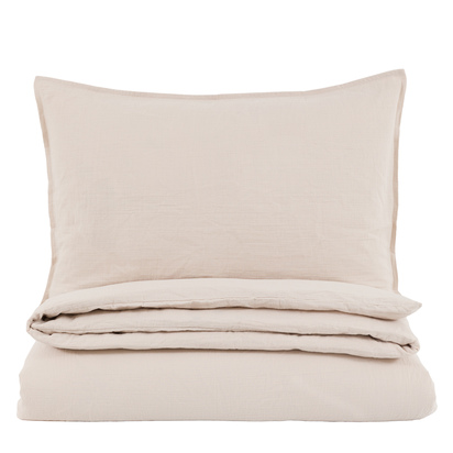 Tavistock Washed Cotton Quilt Cover Set Taupe Superking  - Super Kingsize