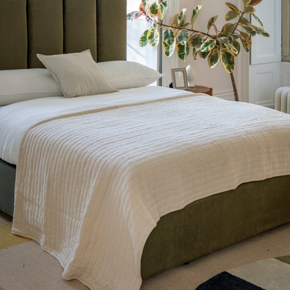 Mereworth Gauze Bedspread Taupe