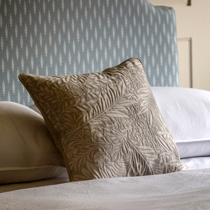 Brookton Leaf Woven Cushion Natural Poly Filled