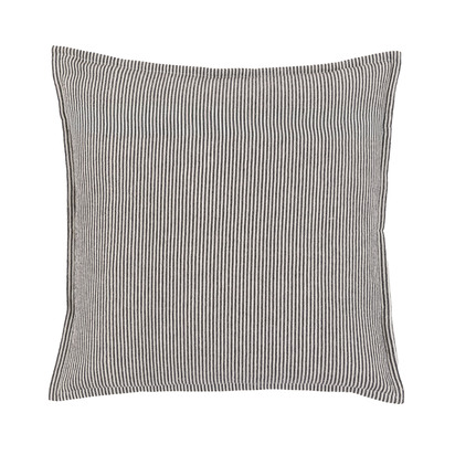 Mapleley Woven Stripe Cushion Ink Blue Poly Filled