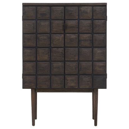 Lucca Recycled Dark Oak Wood Cabinet