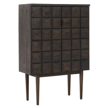 Lucca Recycled Dark Oak Wood Cabinet
