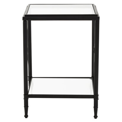Orowvia Square Black Finish Side Table