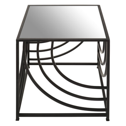 Piaenstead Mirror Top with Black Frame Square Side Table