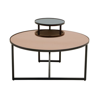 Selermere Smoked Mirror 2 Tier Coffee Table