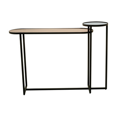 Cercle Smoked Mirror 2 Tier Console Table