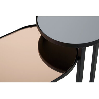 Selermere Smoked Mirror 2 Tier Console Table