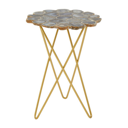 Jaipur Side Table with Agate Top