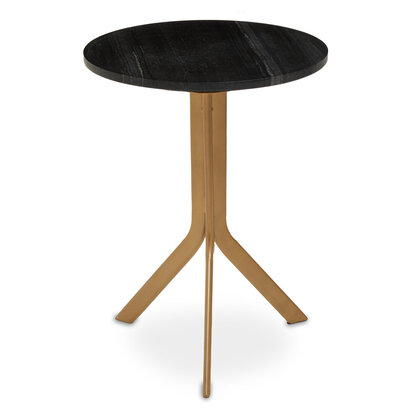 Varana Round Black Marble Top Table
