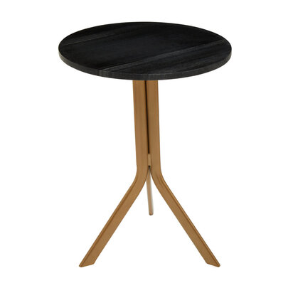 Varana Round Black Marble Top Table
