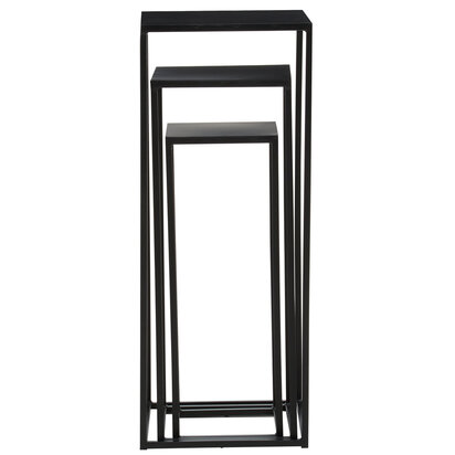 Mandoli Nest Of 3 Black Side Tables